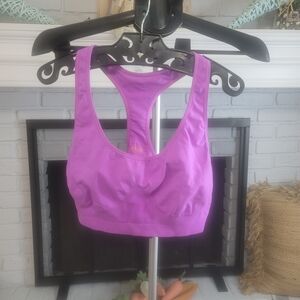 Jenni Racerback Seamless Sports Bra in Bright Purple